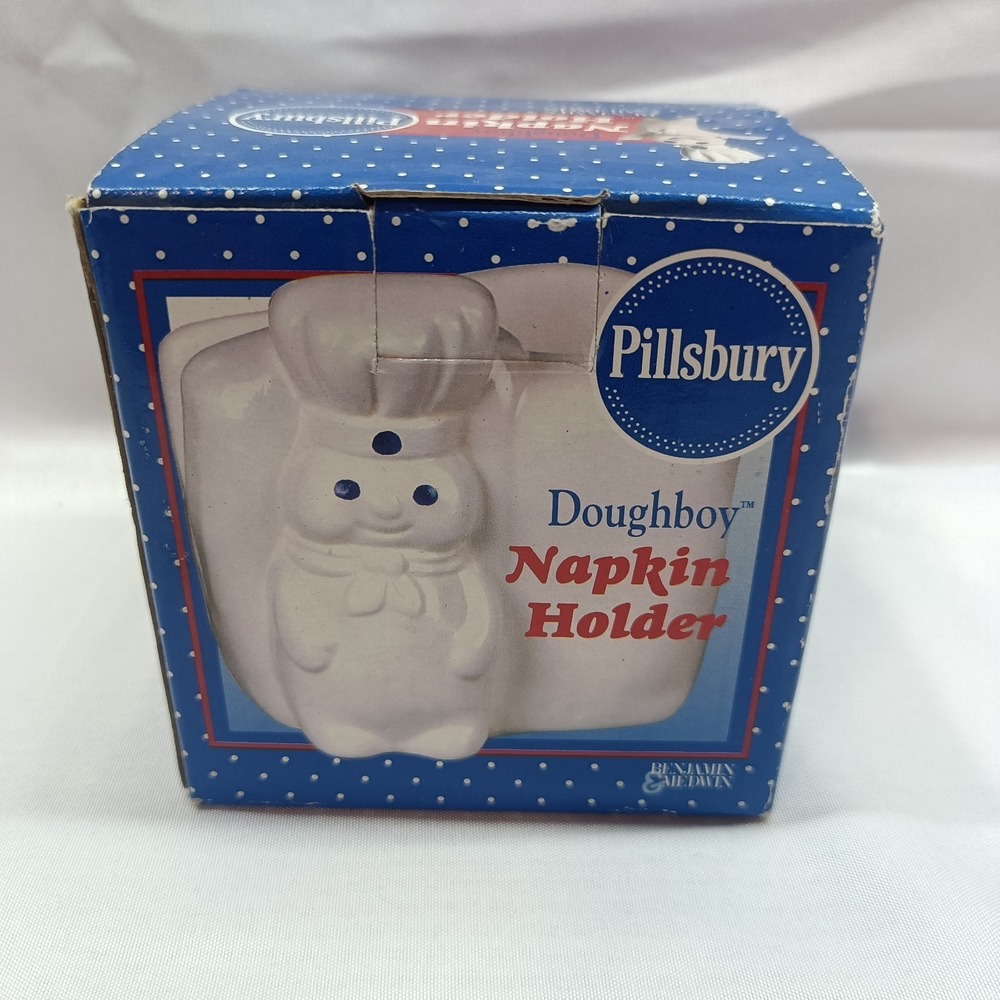 Vtg Pillsbury Doughboy 2002‎ Napkin Holder Benjamin & Medwin NOS NIB